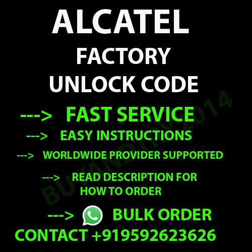 Alcatel STREAK UNLOCK CODE FOR  CRICKET WIRELESS LOCKED Alcatel