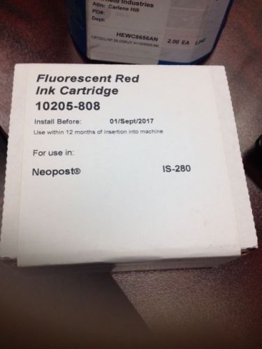 neopost red ink toner cartridge NEW, MIB, IS-280 10205-808 FREE SHIPPING.