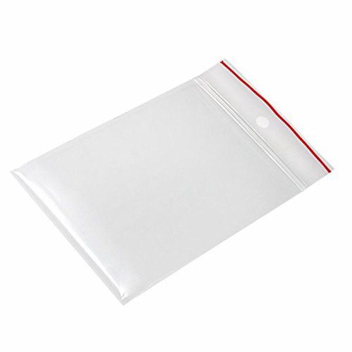 Minigrip Red Line MGRL4PH0304 Polyethylene (LDPE/LLDPE Blend) Clear Reclosabl...