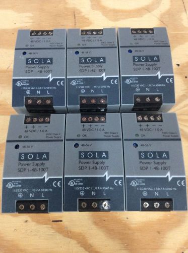 (6) SOLA/HEVI-DUTY SDP1-48-100T DC Power Supply