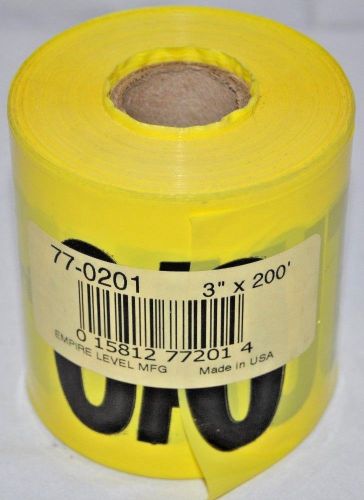 Empire 77-0201 commercial grade barricade caution tape, 200&#039; x 3&#034; yellow for sale