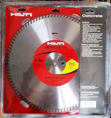 HILTI DS-CP 14&#034; x .125&#034; x 1&#034;/20mm GP TURBO Contractor Pro, 281294