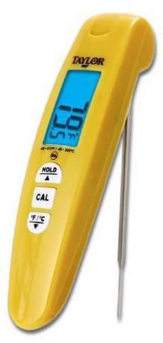 NSF FDA Taylor Digital Turbo Read Thermocouple Thermometer with Folding Probe