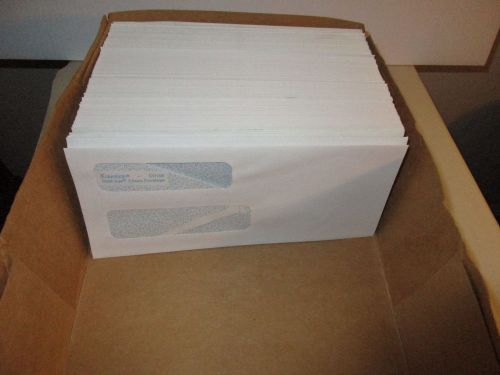 159  Check Envelopes 3, 5/8 x 8, 5/8. Double Window C0158 Columbia White