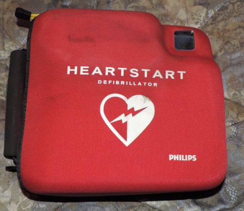 Philips heartstart fr2+ aed defibrillator, case, battery, adult and child pads for sale