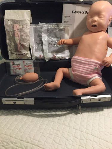 Lateral Resusci CPR Baby/Infant Pediatric Medical Training Manikin W/Case