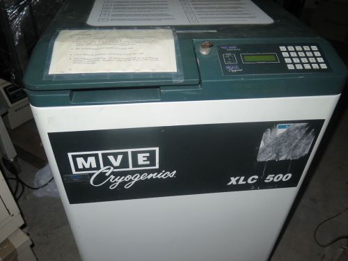 MVE CRYOGENICS XLC 500 F w/ TEC 2000 SYSTEM MONITOR LIQUID NITROGEN COLD STORAGE