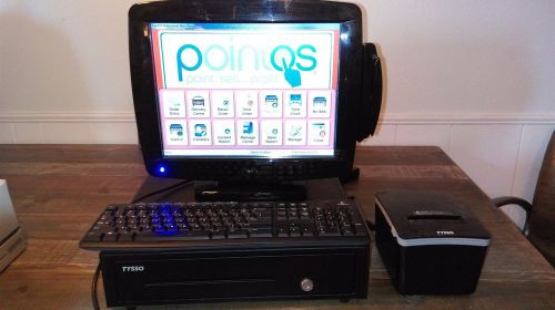 touchscreen POS system, POINTOS software, barely used, free Vtech phone included