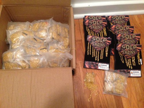 2600 GOLD CHAINS FOR 1&#034; INCH VENDING NORTHWESTERN AND BEAVER WITH DISPLAY CARDS