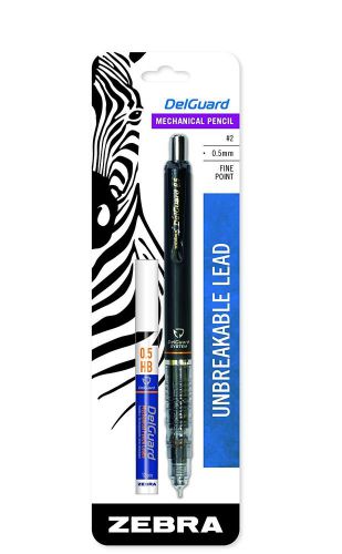New ! Zebra Pen Delguard Mechanical Pencil, 0.5 mm, Black Barrel