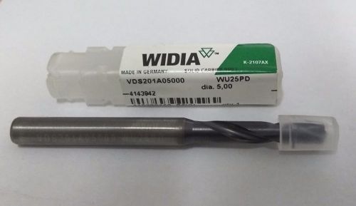 WIDIA VariDrill VDS201A05000 Solid Carbide drill 5mm (0.1968.&#034;)
