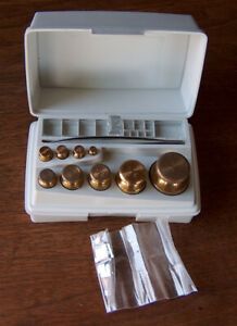 NIB Vintage OHAUS STO-A-WEIGH CALIBRATION WEIGHT SET No 211-16 CLASS 6