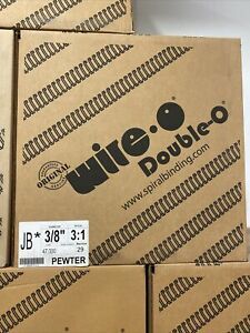 Take Our Entire Inventory - $320/80 Boxes- Wire-O Double-O Pewter Spiral Bind