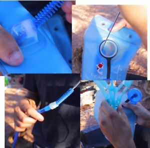 Hydration Bladder Cleaning Kit Stainless Steel Brush Collapsible Frame Accessory