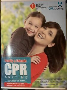 Family &amp; Friends CPR Anytime Kit Dummy DVD + New American Heart Assoc. Eng/Span