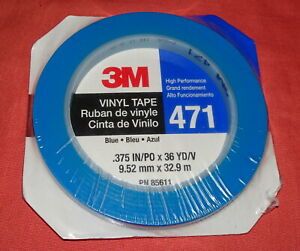 1 ROLL =  3M VINYL TAPE = 471 = PN 85611 = .375 IN/PO x 36 YD/V EACH = BLUE