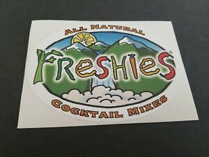 VINTAGE STICKER DECAL ALL NATURAL FRESHIES COCKTAIL MIXES NEW VEGETABLES