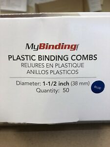 Plastic Comb Bindings 1-1/2&#034; Blue  - 4 boxes Each Has 50  combs