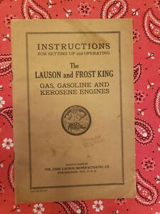 Lauson Frost King Gas-Gasoline Kerosene &amp; Distillate Engines Book