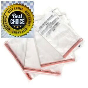 Clear Poly Shipping Bags 100 6 x 9 1.5 ml Safety Warning Printed on Bag US Sell