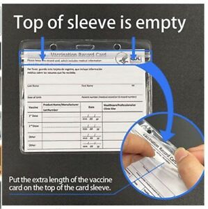 CDC Card Protector 4 X 3 Inches Immunization Record ID Card Name Tag Badge Cards