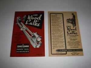 Vtg 1954 Lot of 2 Sears Craftsman Wood Lathe Power Tool Handbooks Illustrated