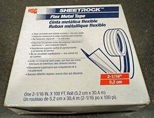 SHEETROCK 2-1/16&#034; / 5.2 cm ROLL OF FLEX METAL TAPE for corners NEW in worn box