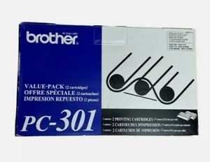Brother 2 Pack PC-301 FAX Printing Cartridges Black NIB 750 770 775 870MC 885MC