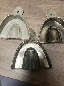 Lot of 3 Metal Rim-Lock Impression Tray U11, Full Upper Dentsply Caulk