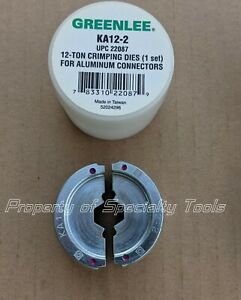 Greenlee KA12-2 Crimper Crimping U die Hydraulic  #2 AL U2CABT RED 348 Aluminum