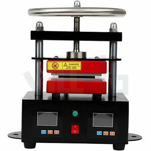 Hand Crank Rosin Press Machine Duel Heated Plates Heat Transfer 2.4&#034;X4.7&#034; 900W