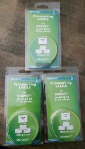 3 Pack Monarch Pricemarking Labels for Garvey Model 22-88 2-Line Labeler 3 Count