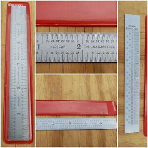 VINTAGE LS STARRETT 6&#034; POCKET RULE C 622R 6&#034;  w/ Vinyl Sleeve FREE SHIPPING