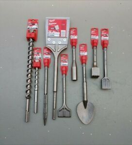 Milwaukee 9 piece set SDS-Max Demo tools