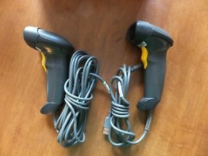 2 Symbol LS2208-SR20007R-UR Barcode Scanners w/ long USB Cables - Used, working