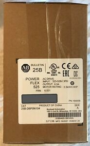 2021-2020 FACTORY SEALED ALLEN BRADLEY 25B-D6P0N104 POWERFLEX 525 AC DRIVE 3HP