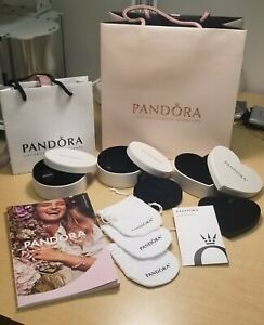 PANDORA JEWELRY GIFT GIVING LOT New Bags, Book, Boxes, Cleaning Cloth Variety
