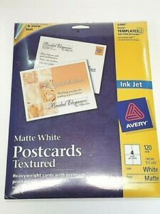 Avery Ink Jet #3380 - Matte White Postcards - Textured - 92 Cards - opened box
