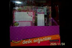 Purple with pink polka dots  Desk Organizer - Pen. Note Paper