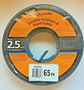 Gallagher Double Insulated Underground Black Cable 65&#039; Wire Electric Fence Farm