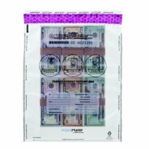 MMF Industries FREEZFraud Deposit Bags 12 x 16 Inches 100 Bags Per Pack Clear...