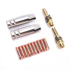 14Pcs 15AK Welding Torch Consumables 0.6/0.8/1.0/1.2mm MIG Torch Nozzle Hol fi