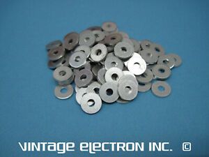 (100) Aluminum Flat Washers: #4 (0.375&#034; OD, 0.125&#034; ID, 0.050&#034; THK)