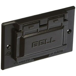 Hubbell-Bell  Horizontal GFCI Single Gang Weatherproof Cover
