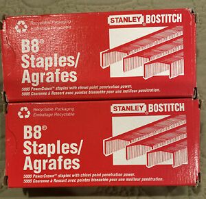 Staples Stanley Bostitch B8 cat# STCRP2115 1/4&#034; Quantity 1 1/2 Boxes
