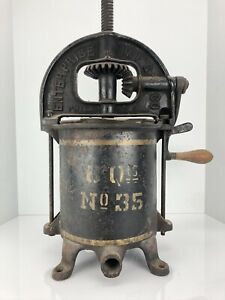 Vintage 8qt Enterprise Mfg Co Sausage Stuffer Fruit Lard Press No 35 Heavy Duty