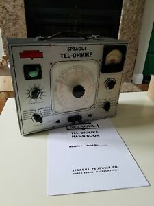 Vintage Sprague Tel-Ohmike TO-3 Capacitor Bridge/Leakage Tester. Tested.