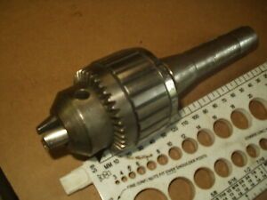 JACOBS Ball Bearing, Key Type Super Chucks  No.14N, 3JT Mount,  0 - 1/2 Capacity