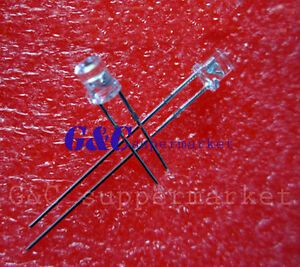 500PCS F3 3MM FLAT TOP LED WHITE SUPER BRIGHT Wide Angle Leds Lamps GOOD QUALITY