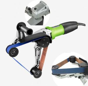 110V Stainless Steel Pipe Tube Belt Sander Polishing Machine Hand Tool Metal